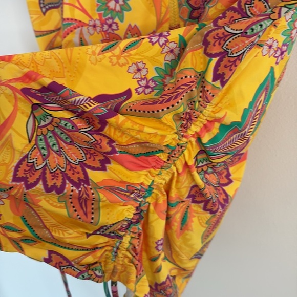 Johnny Was Sunshine and Flamingo Drawstring Surf Shirt - Picture 7 of 10